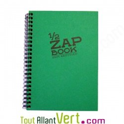 Bloc spirale uni recycl� A5 vert Demi ZapBook