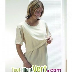 T-shirt d\'allaitement �cru en coton bio