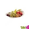 Assiette creuse palmier ellipse 19x13cm biod�gradable, lot de 25