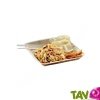 Assiette palmier carr�e 16.5x16.5cm biod�gradable, lot de 25
