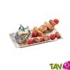 Plat rectangulaire palmier 16.5x23.5cm biod�gradable, bords carr�s, lot de 25