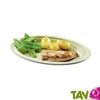 Assiette ronde Canne � sucre naturelle marron, 18cm, lot de 50
