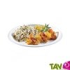 Assiette ronde Canne � sucre blanche Basic Line, 23cm, lot de 50