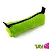 Trousse ronde vert en chanvre biologique, 21x7 cm