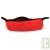 Trousse ronde rouge en chanvre biologique, 21x7 cm