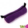 Trousse ronde mauve en chanvre biologique, 21x7 cm
