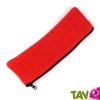 Trousse plate rouge en chanvre biologique, 21x6,5 cm