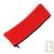 Trousse plate rouge en chanvre biologique, 21x6,5 cm