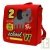 Sac � dos enfant rouge El�phant en coton bio 23 x 23 x 8 cm