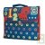 Cartable enfant Lion bleu en coton bio 28x34x8cm