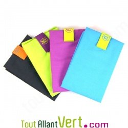 Pochette pour sandwich ou gouter, r�utilisable et lavable, noir