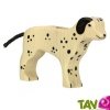 Chien Dalmatien en bois debout 11,5 cm, grande figurine Holztiger