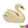 Cygne en bois blanc qui nage 10 cm, Holztiger