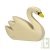 Cygne en bois blanc qui nage 10 cm, Holztiger