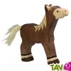 Poulain marron en bois 12 cm, Holztiger