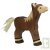 Poulain marron en bois 12 cm, Holztiger