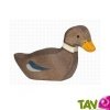 Canard marron en bois qui nage 6 cm, Holztiger
