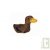 Caneton marron en bois qui nage 4.5 cm, Holztiger