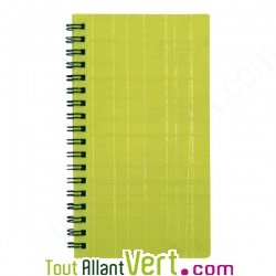 Agenda semainier recycl� 2012 9x16cm vert Polypro