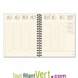 Agenda semainier recycl� 2012 15x17cm Turquoise Polypro