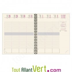 Agenda semainier recycl� 2012 21x27cm Rouge Polypro