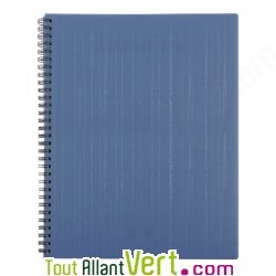 Agenda semainier recycl� 2012 21x27cm Bleu Polypro