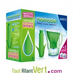 Pack Nomade Carafe verte Marella + bouteille v�g�tale 100% Edition limit�e