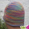 Bonnet en chanvre biologique tricoté, 26 cm, Arc en ciel Bonnet en chanvre biologique tricoté, 26 cm, Arc en ciel