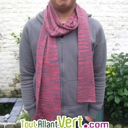 Echarpe longue tricot�e chin�e en chanvre, 210 cm