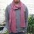 Echarpe longue tricot�e chin�e en chanvre, 210 cm