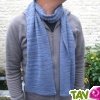 Echarpe longue tricot�e chin�e en chanvre, 210 cm