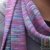 Echarpe longue tricot�e en chanvre, bleu et vert 210 cm