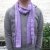 Echarpe longue tricot�e en chanvre, Mauve 210 cm