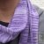 Echarpe longue tricot�e en chanvre, Mauve 210 cm