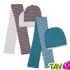 Bonnet b�b� r�versible et �charpe assortie en coton bio