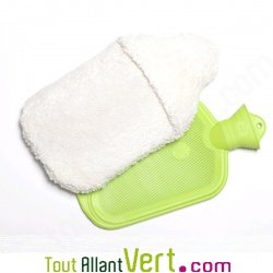 Bouillotte �cologique � eau en latex naturel FSC et coton bio 2 litres