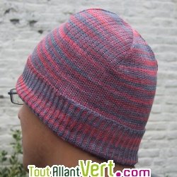 Bonnet chin� en chanvre biologique, 26 cm