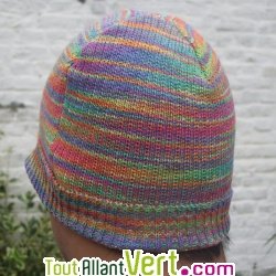 Bonnet chin� en chanvre biologique, 26 cm