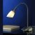 Lampe de table blind�e, m�tal bross� contre champs �lectromagn�tiques