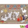 Cr�che en carton recycl� � monter et colorier soi-m�me