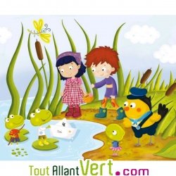 Puzzle enfant 30 pi�ces La Mare aux Grenouilles, 29x24cm en �coconception