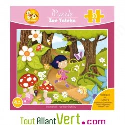 Puzzle 30 pi�ces Balade dans la for�t, 29x24cm en �coconception