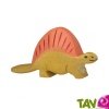 Dim�trodon en bois, petit dinosaure capteur solaire 11 cm