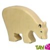 Ours polaire en bois qui mange 12 cm