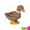 Canard marron en bois debout 6 cm, Holztiger