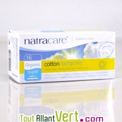 Tampons coton bio super avec applicateur, boite de 16