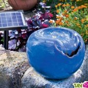 Fontaine solaire boule bleue cascade Lagon