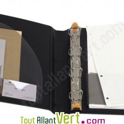 Organiseur mobile Classeur 4 anneaux A4 EXABINDER avec bloc-notes et �lastique recycl�
