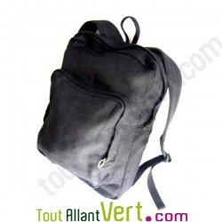 Sac � dos en chanvre biologique, 43x32x9cm, noir