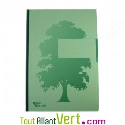 Cahier recycl� A4 renforc� petits carreaux Vert 192 pages